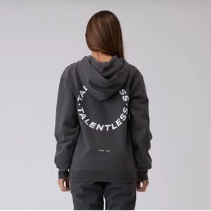 Talentless Grey Circle Logo Hoodie Large